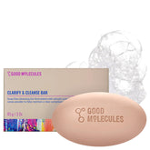 Good Molecules Clarify and Cleanse Bar packshot showing gentle, soap-free cleansing for face and body.