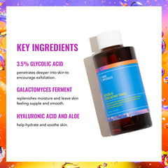 Good Molecules Glycolic Exfoliating Toner texture closeup showing milky liquid and gentle renewal