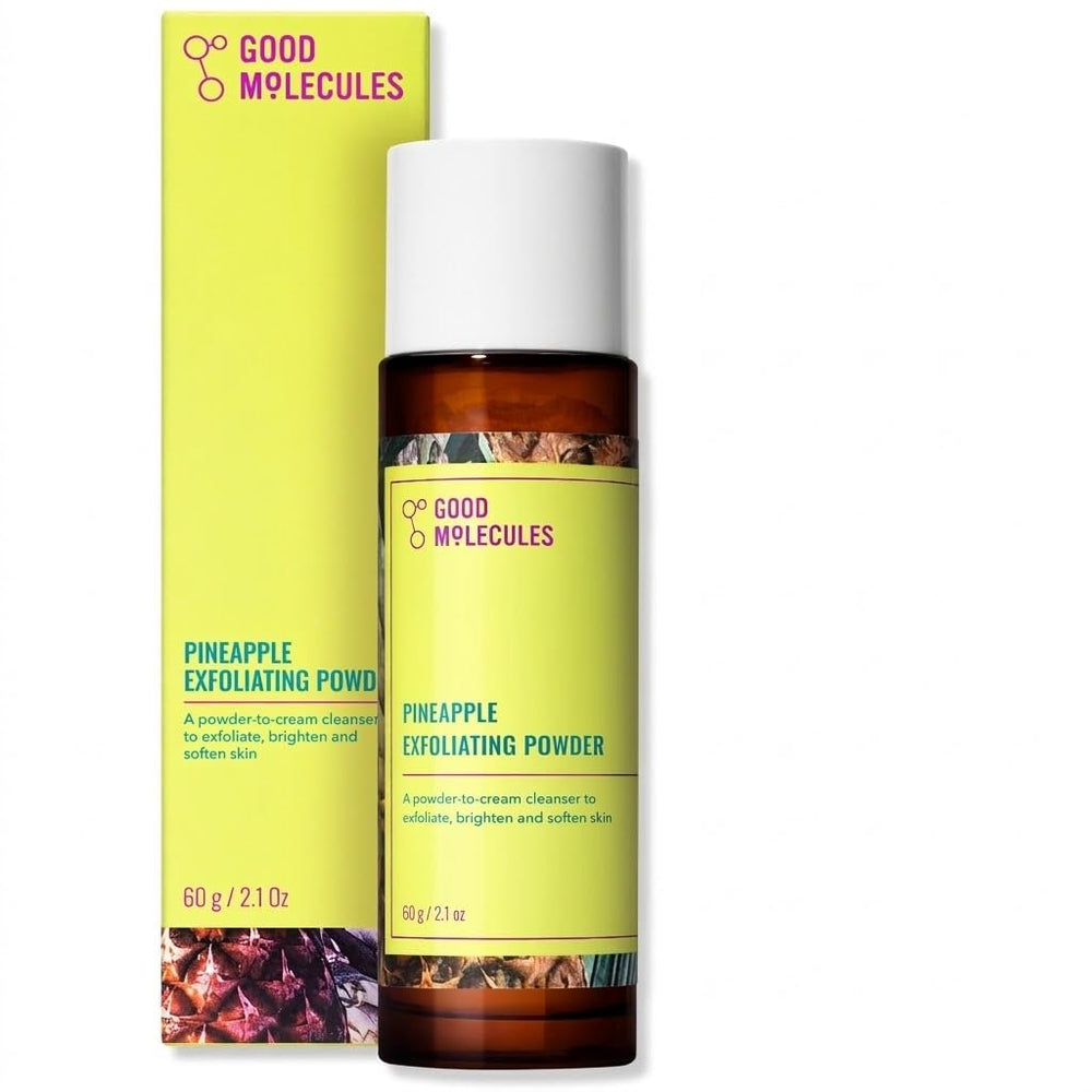 Good Molecules Pineapple Exfoliating Powder bottle ready for at-home exfoliation.