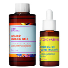 Good Molecules Niacinamide Brightening Toner bottle; preps skin for better absorption.