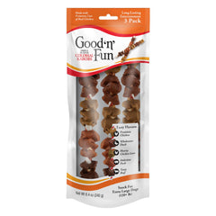 GOOD N FUN triple flavor colossal kabobs pack for extra-large dogs, long-lasting chew.