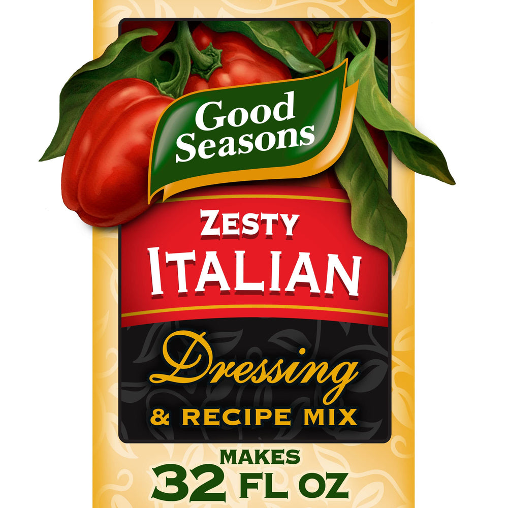 Good Seasons Zesty Italian dressing box with four packets for quick meals