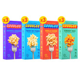 Goodles Cheddy Mac box front showing a protein-packed meal.