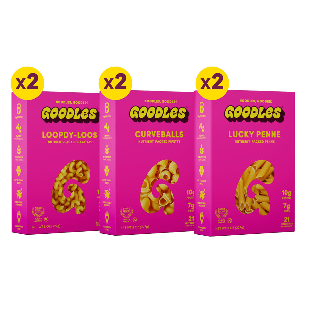 GOODLES Lucky Penne pack front, vibrant colors for quick weeknight meals.