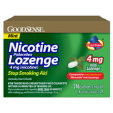 GoodSense Mini Nicotine Lozenge packaging, easy grab for cravings relief.