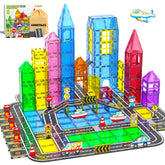 Goodtiles 106Pcs magnetic tiles city-builder set for imaginative architecture play.