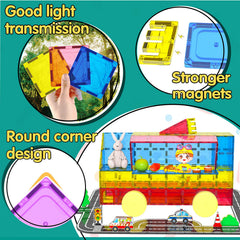 Goodtiles 106Pcs road-pattern tiles foster early planning and spatial awareness.