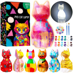 Goody King Paint Your Own Cat Lamp Kit boxed set for school-age creativity.