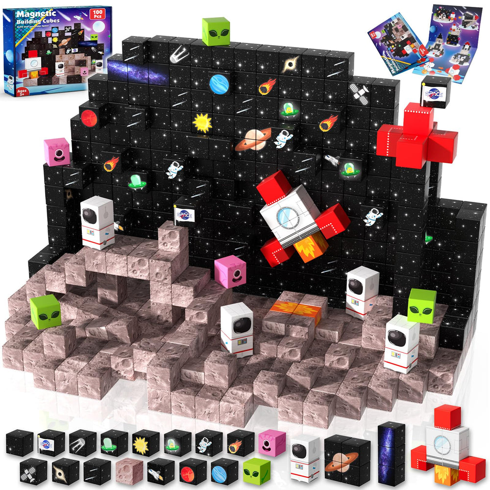 Goody King space rocket magnetic blocks in a kid-friendly layout boosting creativity.
