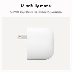 Google 45W USB-C Power Charger in-wall use for Pixel phones and laptops