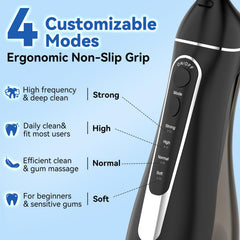 Goopick water flosser featuring a 5-tips collection for daily cleaning and gum care