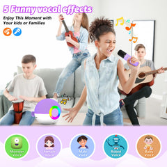Goopow Mini Karaoke Machine LED lights enhance performance ambiance