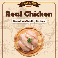 Gootoe slow-roasted chicken jerky - savory aroma dogs love during training.