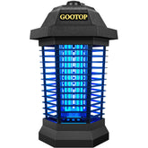 GOOTOP Bug Zapper outdoor front view showing compact design and attract-at-work setup.