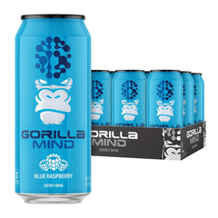 Gorilla Mind Energy blue raspberry can provides a refreshing boost