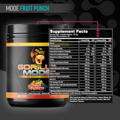 Close-up of Gorilla Mode powder scoop highlighting the high L-Citrulline dose
