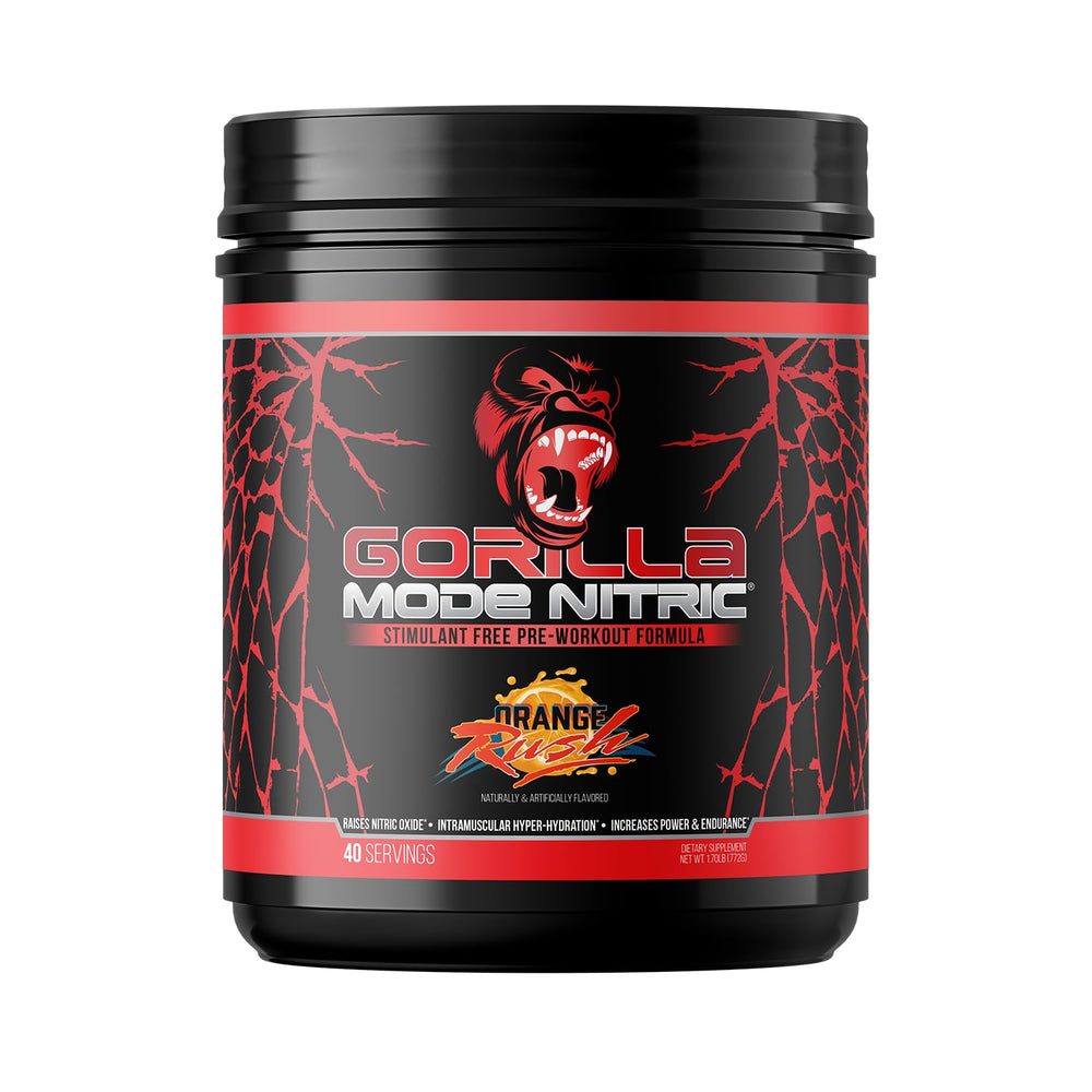 Gorilla Mind Nitric Upgraded bottle pour shows easy mixing for strong pumps.