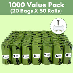 GORILLA SUPPLY dispenser on leash attachment keeps bags accessible during walks.