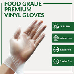 GORILLA SUPPLY unisex vinyl gloves provide ambidextrous wear for versatile tasks.