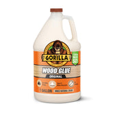 Gorilla Wood Glue natural color bottle, 1 gallon, ideal for large projects.