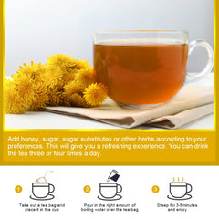 GORNVB Dandelion tea serving with steam and inviting aroma