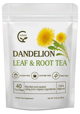 GORNVB Dandelion tea leaves close-up highlighting earthy flavor and wellness