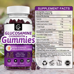 GORNVB glucosamine chondroitin gummies close-up highlighting berry flavor for daily enjoyment