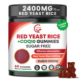 GORNVB Red Yeast Rice gummies bottle front with CoQ10 for heart health support.