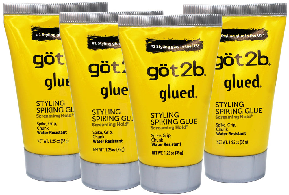 Got2B Glued Spiking Glue bottle shows ultra-strong hold for dramatic styles.