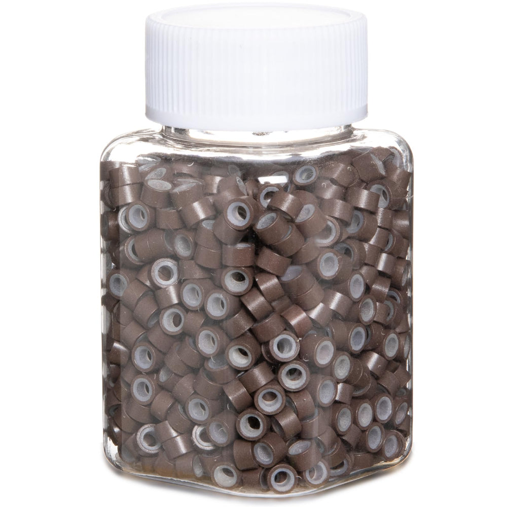 GOTDYA brown extension beads 5mm pack for secure hair integration