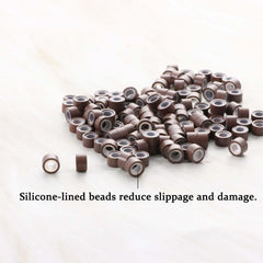 GOTDYA micro-link tip beads installation image highlights quick weft attachment