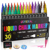 GOTIDEAL chalk markers with fine-tip 1mm for precise chalkboard lettering.