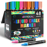 GOTIDEAL liquid chalk markers close-up showing vibrant colors for bold notes