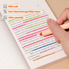 GOTIDEAL no-bleed Bible highlighters protect pages while coloring text.
