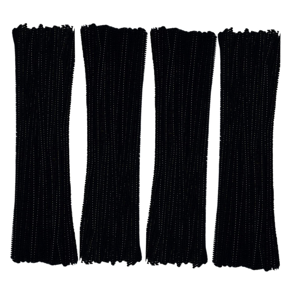 GOTOONE black pipe cleaners 200-piece pack for versatile crafts and decorations.