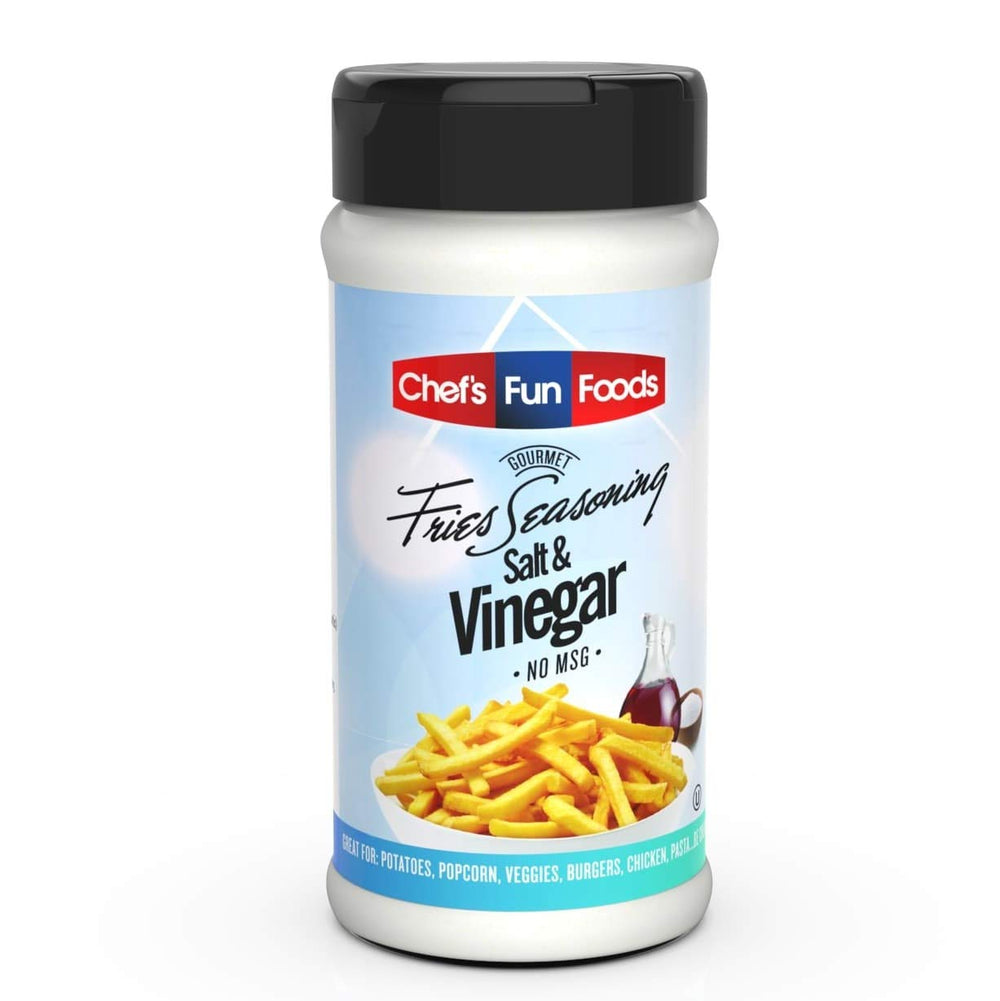 Gourmet Fries Seasonings salt & vinegar bottle for fries adds tangy flavor
