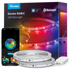 Govee 100ft RGBIC LED strip bundle for vibrant color across walls and furniture