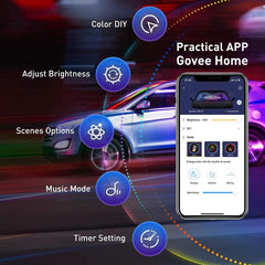 Govee car lights music-sync feature for dynamic, mood-driven illumination