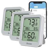 Govee H5075 indoor hygrometer display for quick temperature and humidity checks.