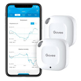 Govee hygrometer thermometer wireless device front view for real-time temperature monitoring.