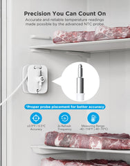 GoveeLife 80dB audible alarm ensures immediate notice when temps stray