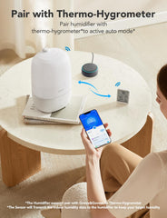 GoveeLife WiFi humidifier with Alexa control for hands-free adjustments.