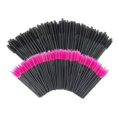 GoWorth disposable eyelash brush wand set in black and rose red for clean lash extensions.