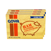 Goya Ham Concentrate pack of 3 boxes adds smoky depth to soups and gravies.