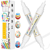 GPLMQ Paint Markers dual-tip 0.7mm and 3mm for precise detailing on white surfaces.