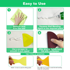 GQLife-ing sanding paper used to finish the repaired wall smoothly.
