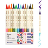 Grabie 24 color markers with dual tips for bold lines and smooth blends