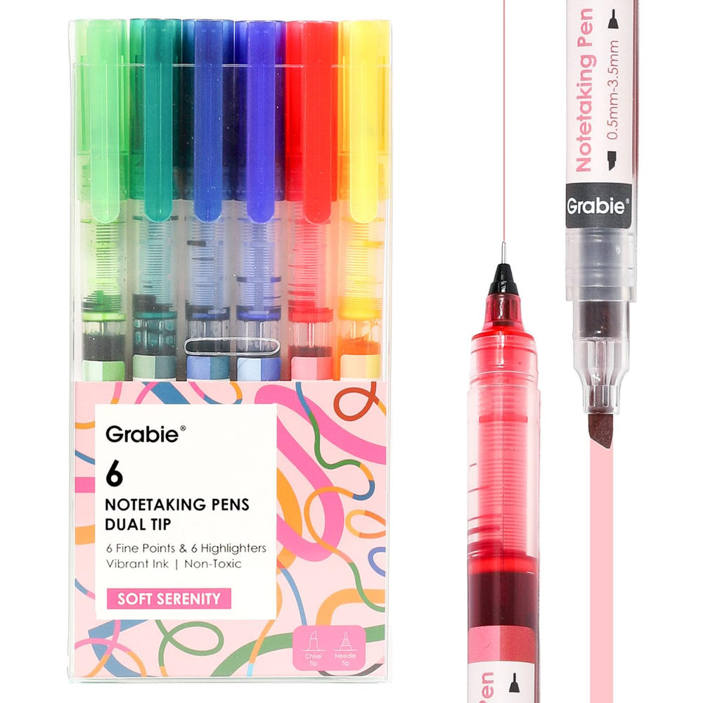 Grabie dual-tip pen color swatch displaying bold and soft tones for journaling
