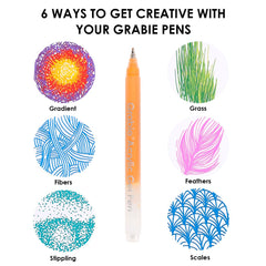 Grabie opaque acrylic gel ink delivers smooth, consistent flow.