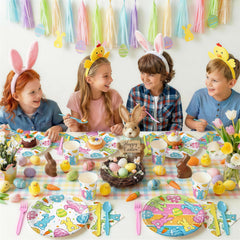 GrabnGoParty Easter utensils pink forks, convenient cutlery for kids’ meals.
